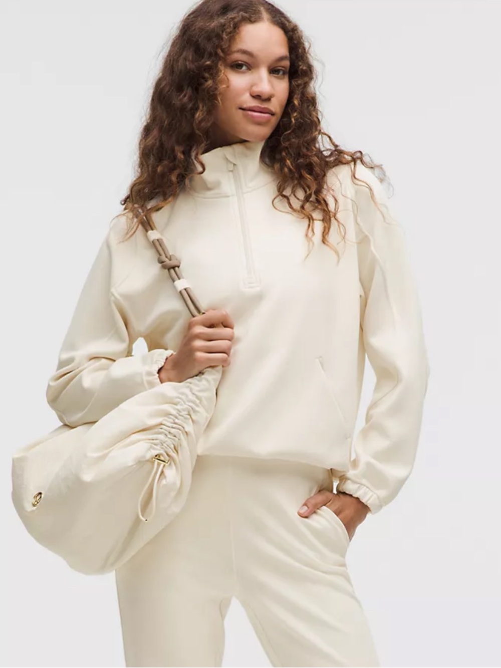 Lululemon Softstreme Half-Zip Long Funnelneck Sweatshirt